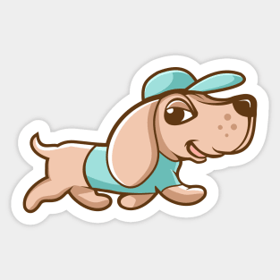 Dog with happy face Sticker